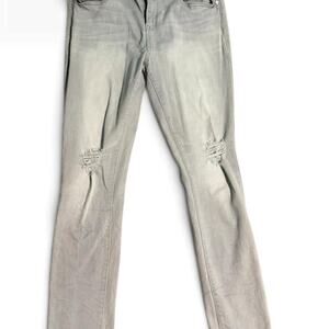 Y2K Vanity Light Gray Distressed Skinny Jeans 30 Regular